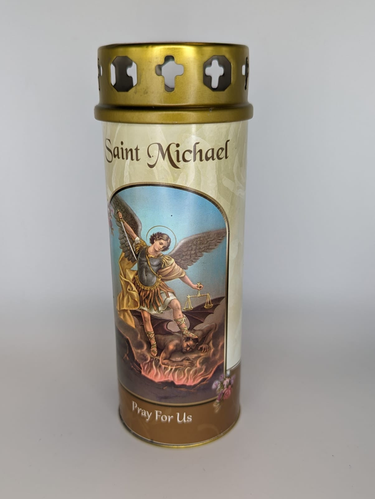 Pillar candle St Michael