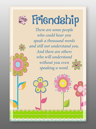 Friendhip glass plaque