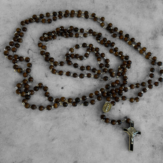 Traditional wooden rosary beads