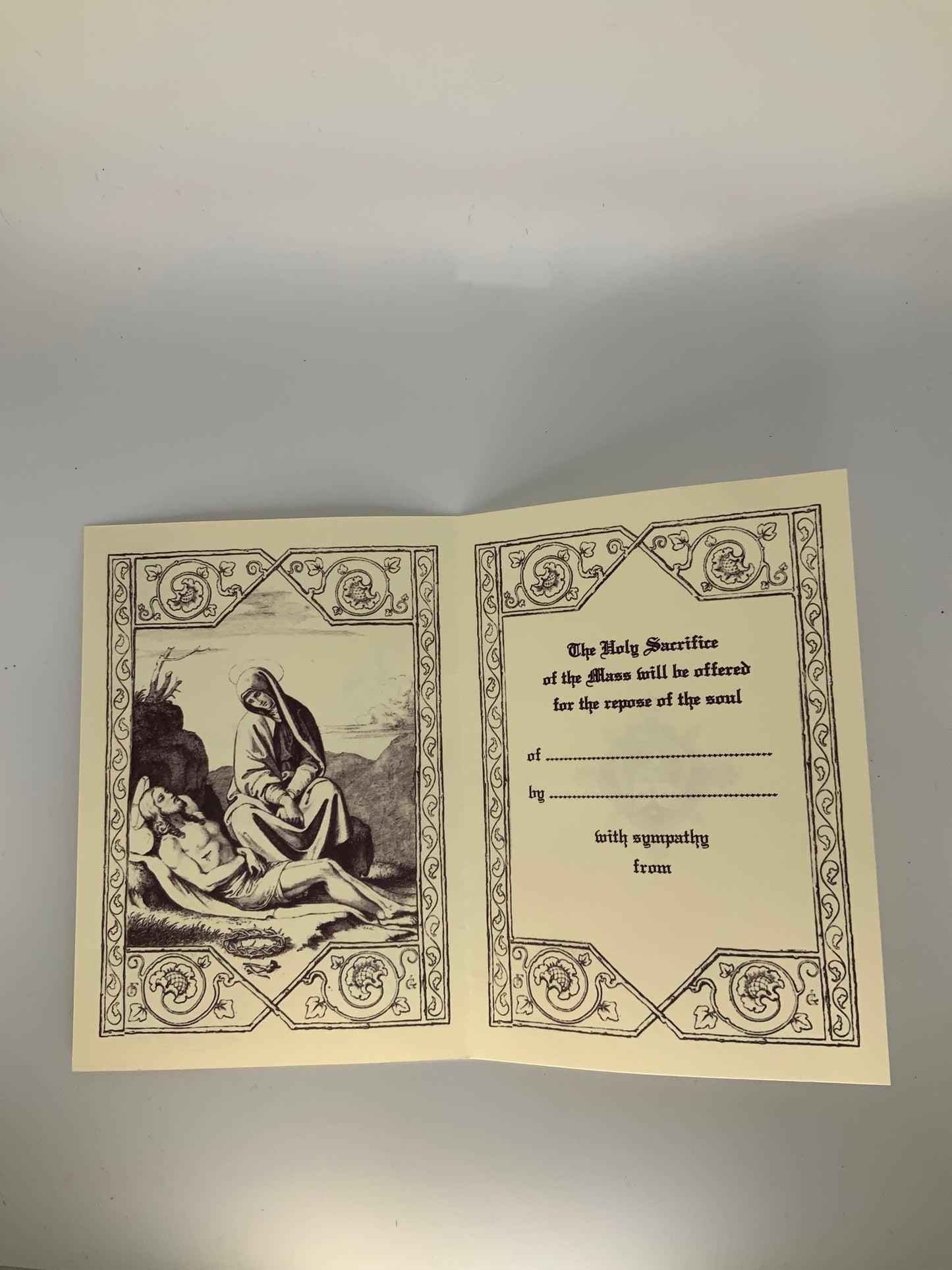 Catholic prayer card