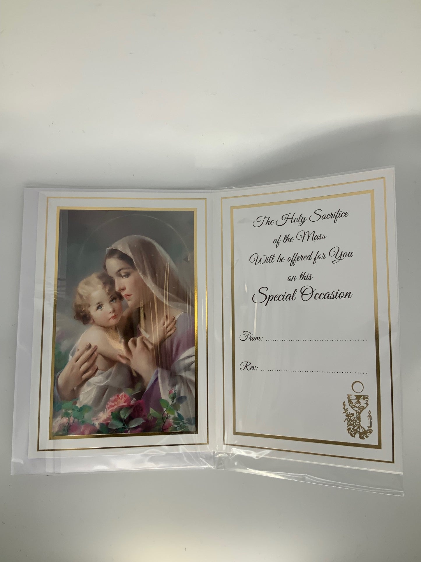 Catholic prayer card