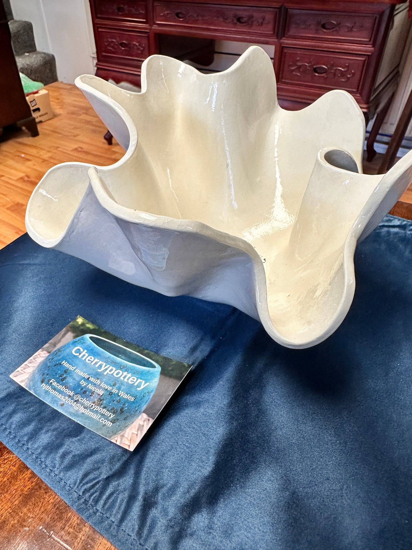 Handcrafted clay bowl