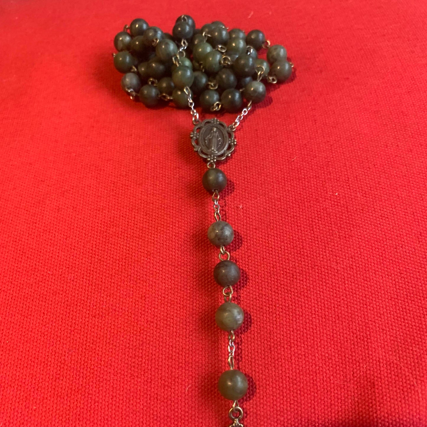 Handmade Rosary Green Jade Rosary Catholic gift