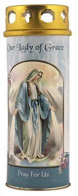 Our Lady of Grace pillar candle