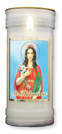 st philomena pillar candle
