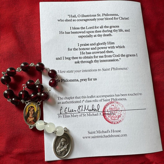 Saint Philomena chaplet relic st Philomena traditional Catholic