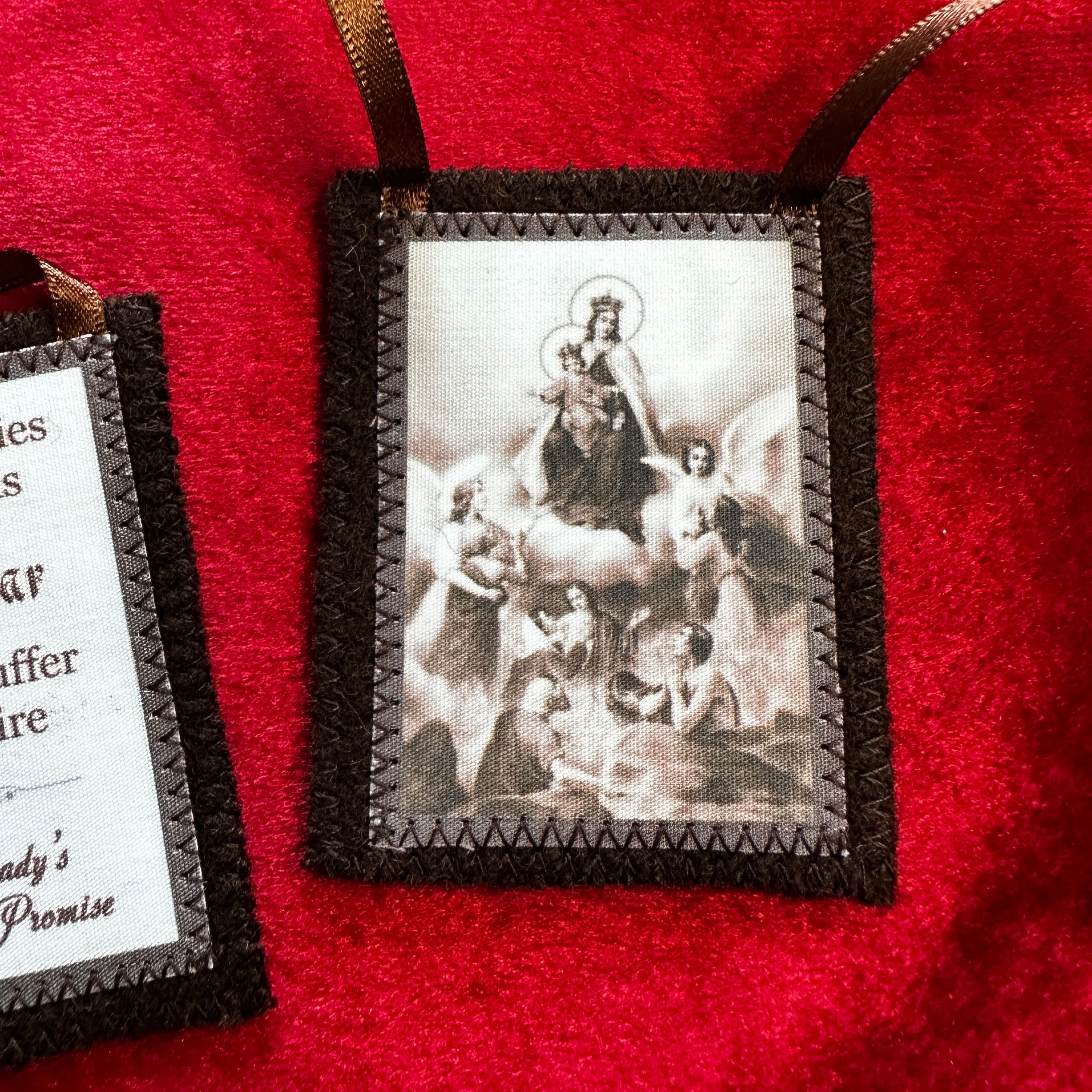 Luisa Piccarreta Jesus Mary Joseph Brown Scapular – Handmade In USA From 100% Wool