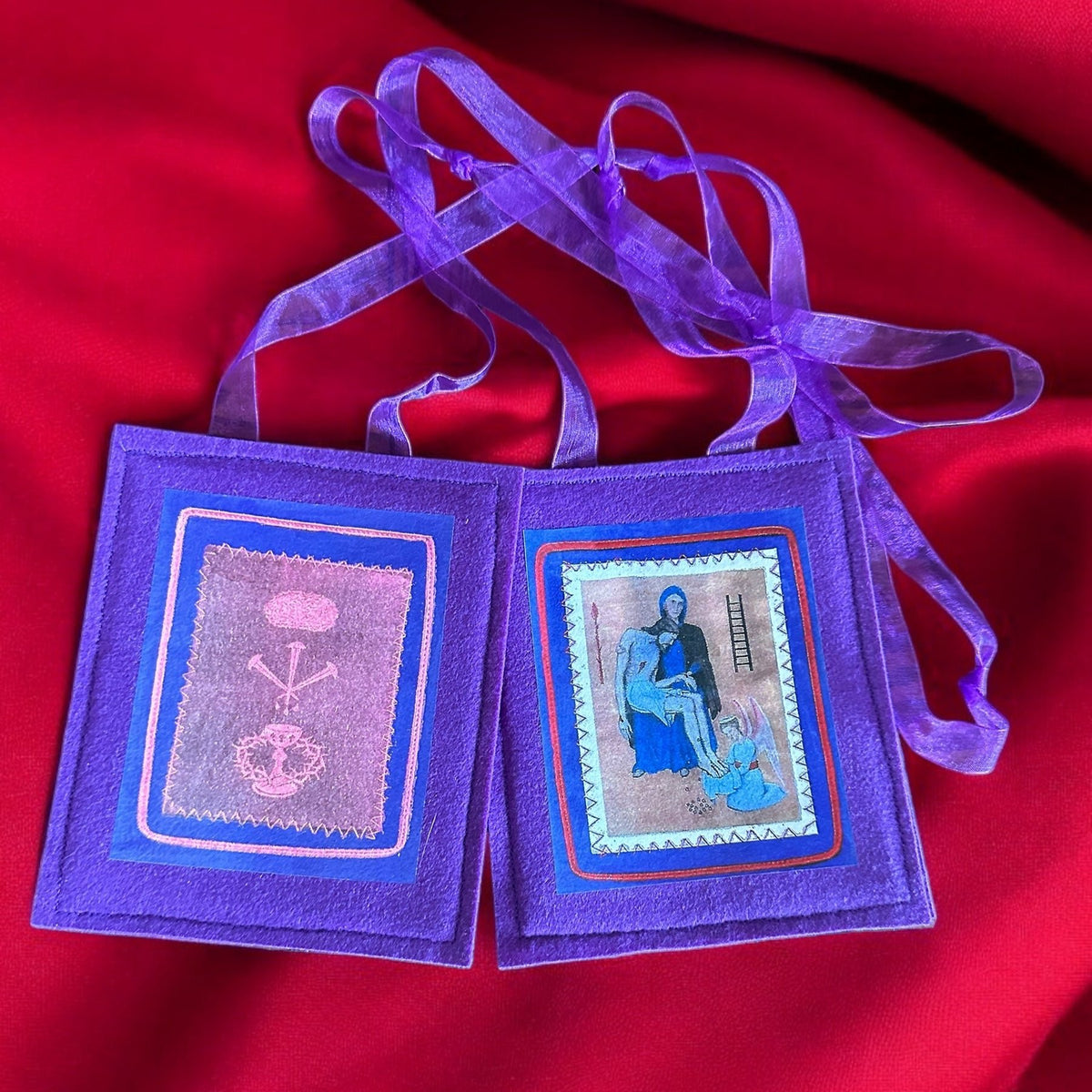 Scapular Purple Scapular - Scapular of Benediction and Protection – Saint ...
