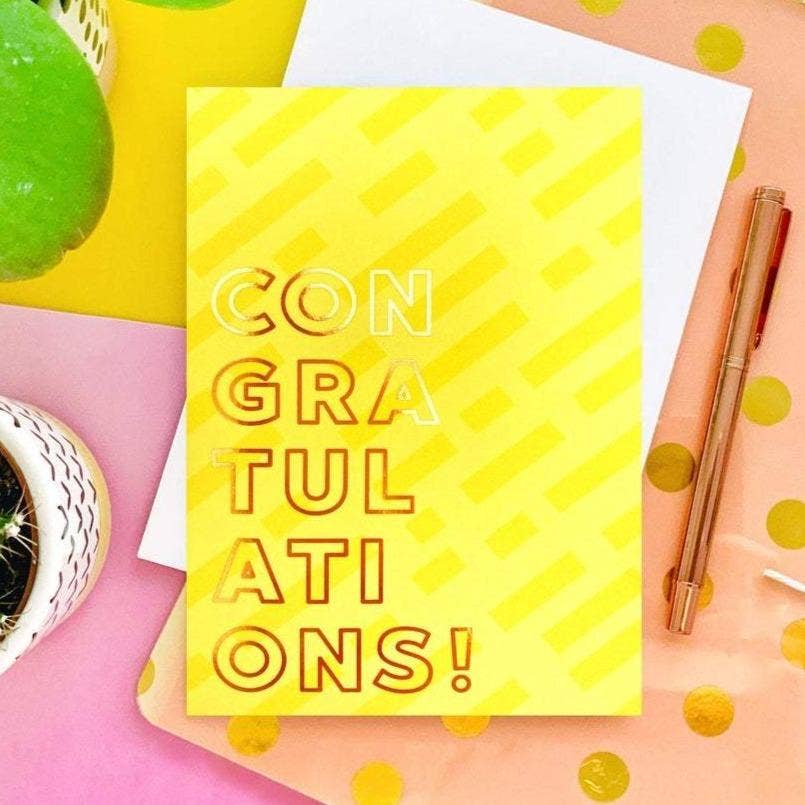 1 Congratulations Congratulations Foil Greeting Card – Saint Michael's House